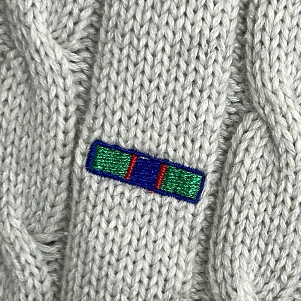 Vintage Alexander Julian sweater Mens size large cotton cable knit crew neck 90s - Picture 4 of 12